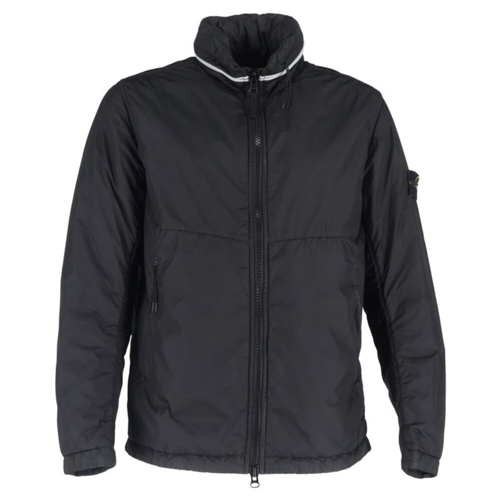 Stone Island Hidden Hood Jacket in Black Nylon